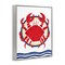 Stupell Industries Kitschy Coastal Crab Framed Giclee Wall Art Design by Yvette St. Amant